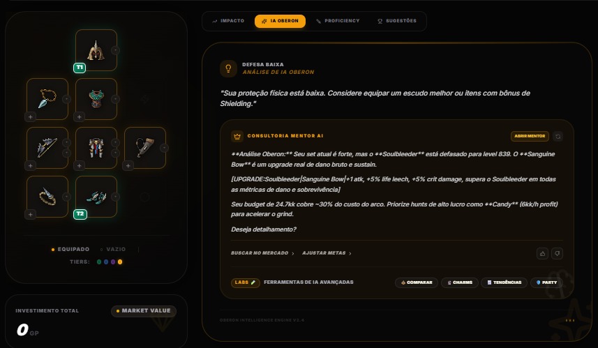 IA Oberon nos equipamentos
